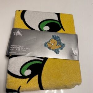 Disney Vibrant Yellow Towel with Flounder Motif